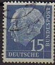 Germany 1957 Personajes 15 Pfennig Verde Scott 709